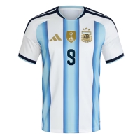 Camiseta Argentina Julian Alvarez #9 Primera Equipación Replica Mundial 2026 mangas cortas